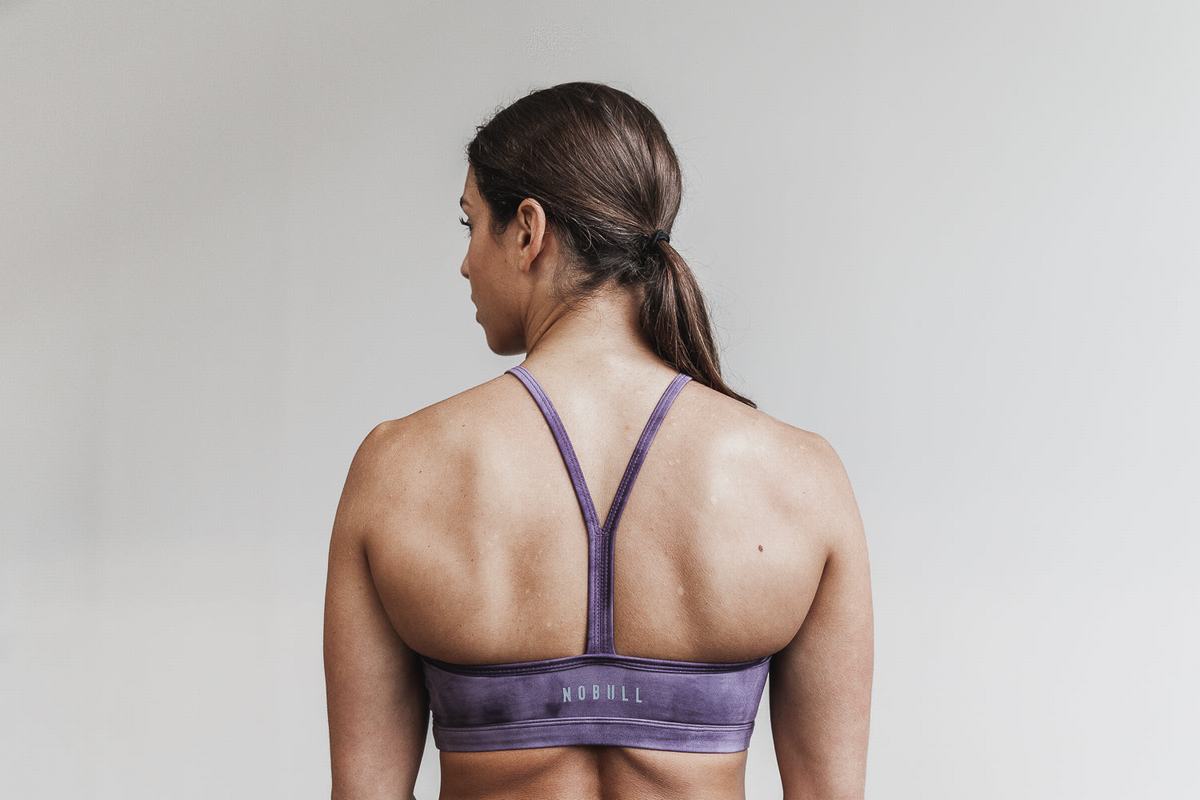 Nobull Halter Tie-Dye Women's Sports Bras Purple | Australia (CL8723)